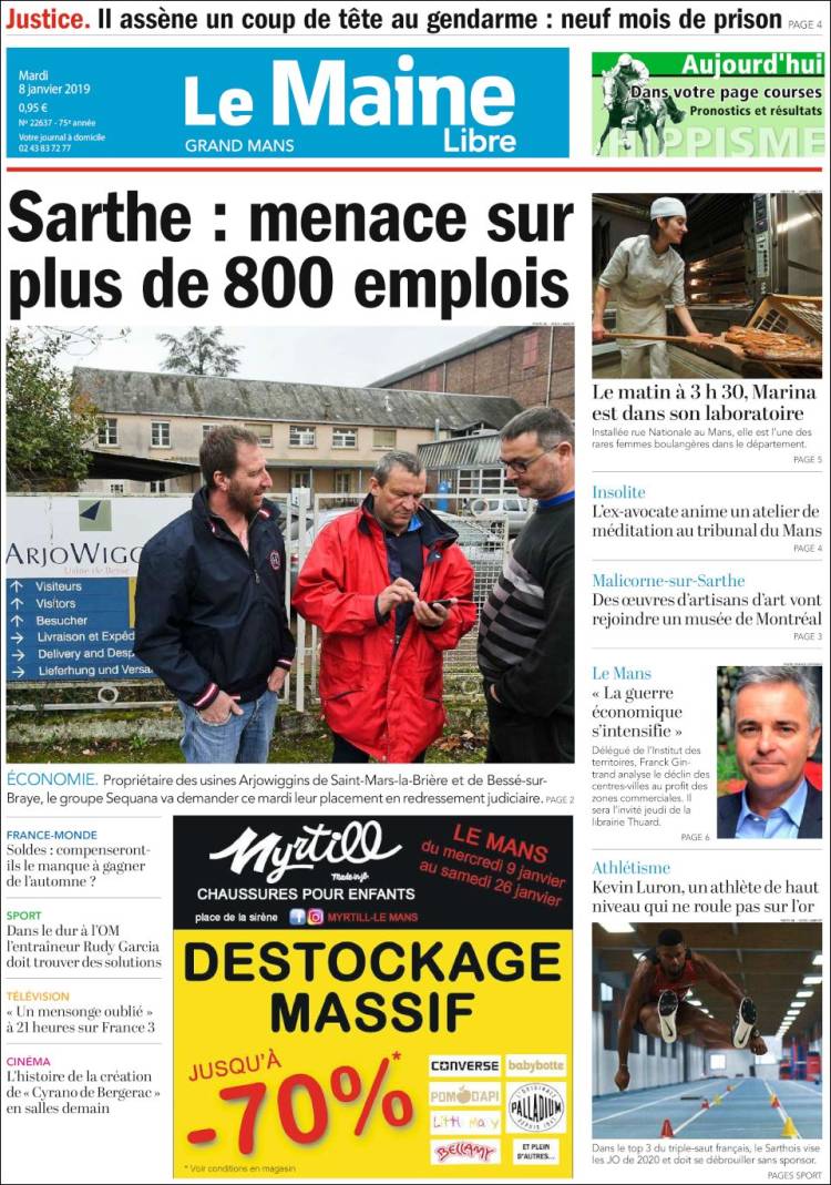 Portada de Le Maine Libre (Francia)