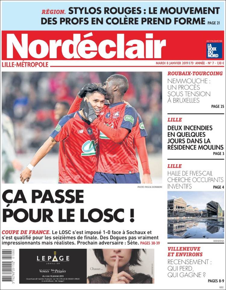 Portada de Nord Éclair (Francia)