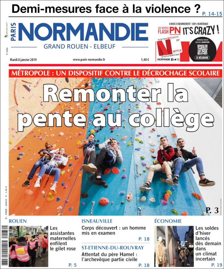 Portada de Paris Normandie (Francia)