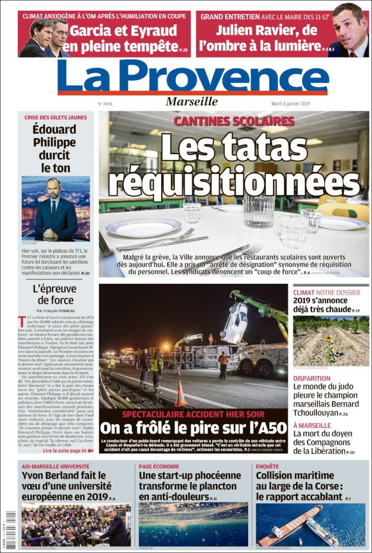 Portada de La Provence (Francia)