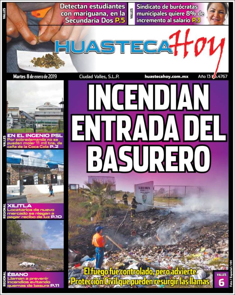 Portada de Huasteca Hoy (México)