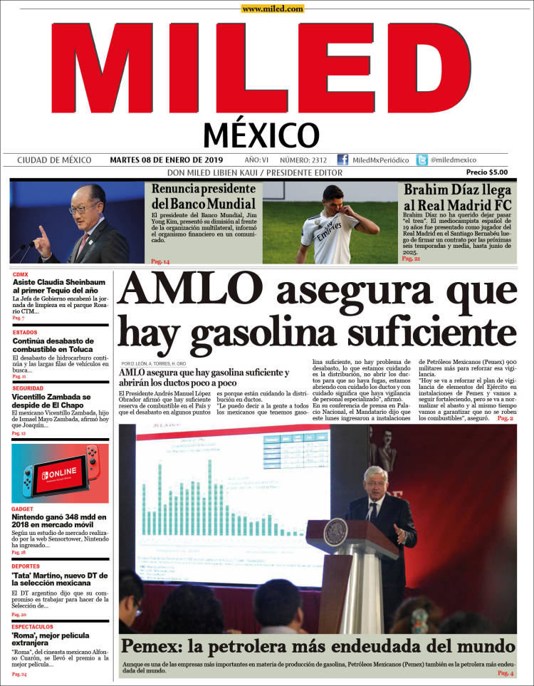 Portada de Miled (México)