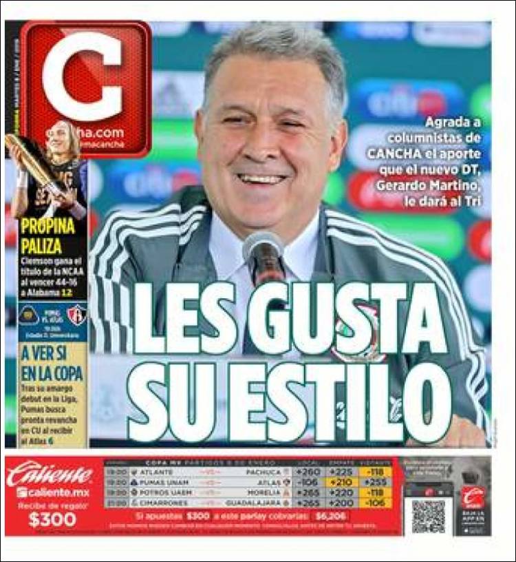 Portada de Cancha (México)