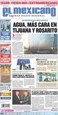 Portada de El Mexicano - El Gran Diario Regional (México)