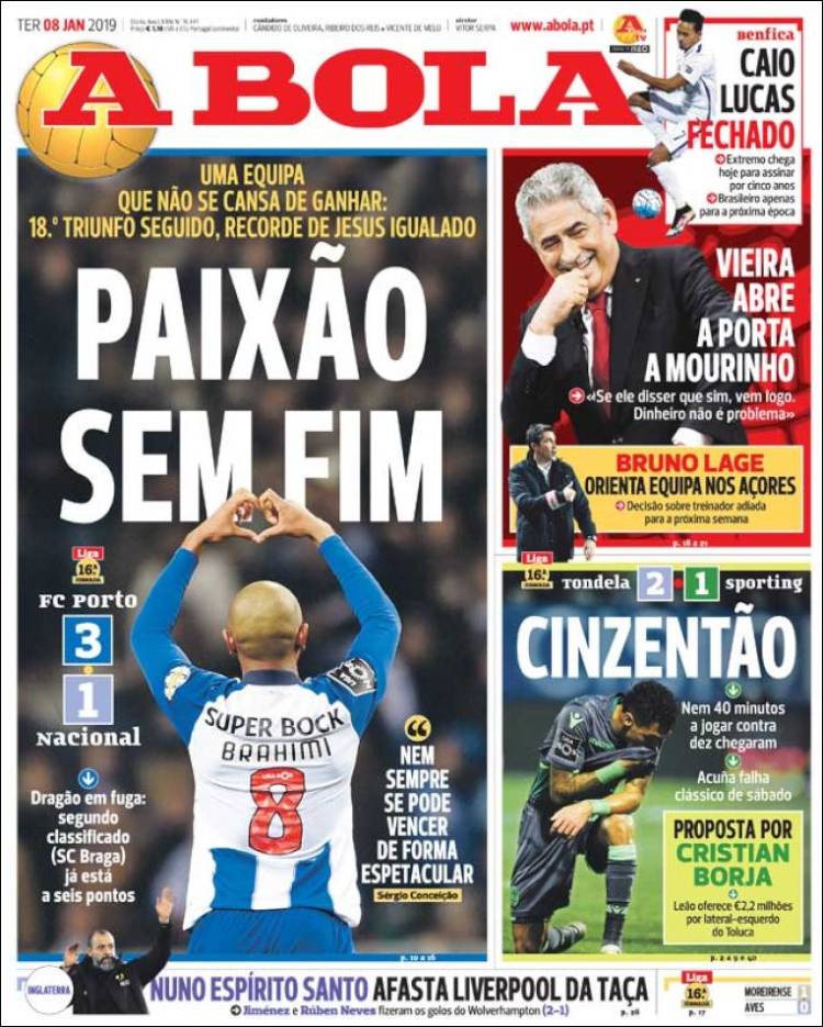 Portada de A Bola (Portugal)