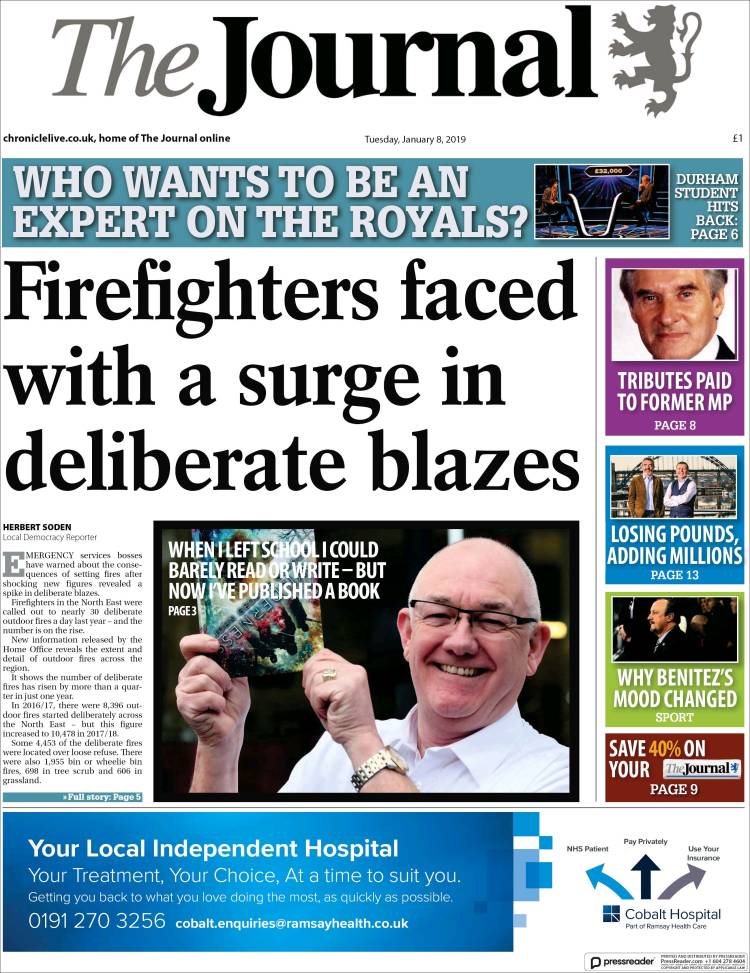 Portada de The Journal (Reino Unido)