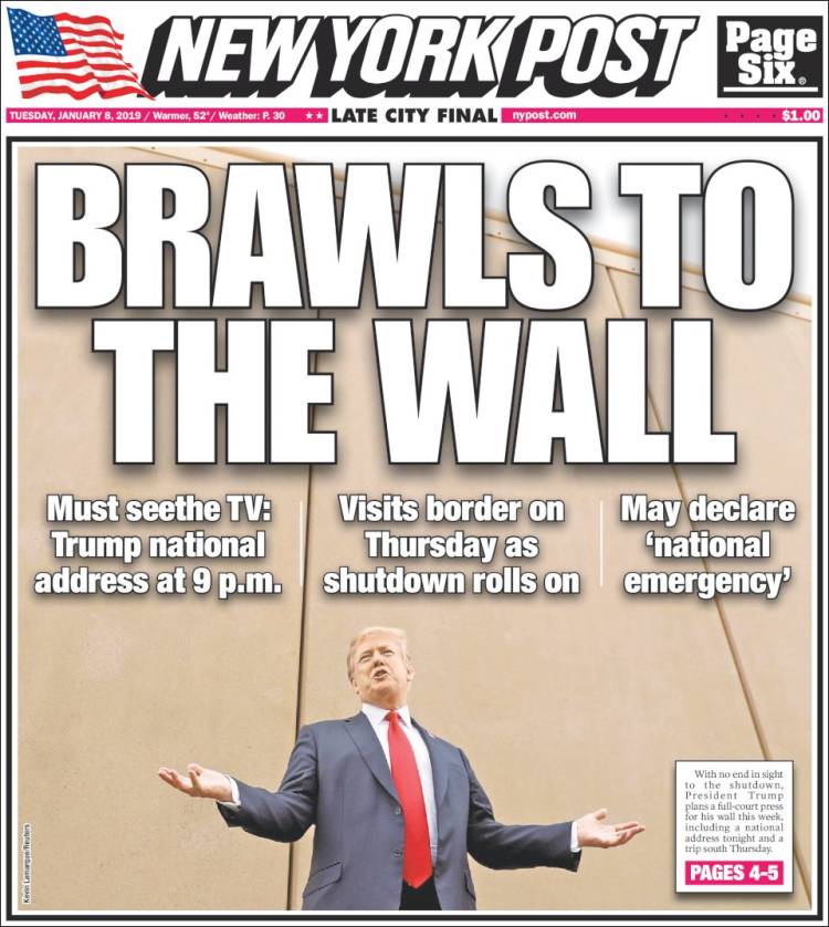 Portada de New York Post (USA)