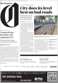 Portada de The Oregonian (USA)