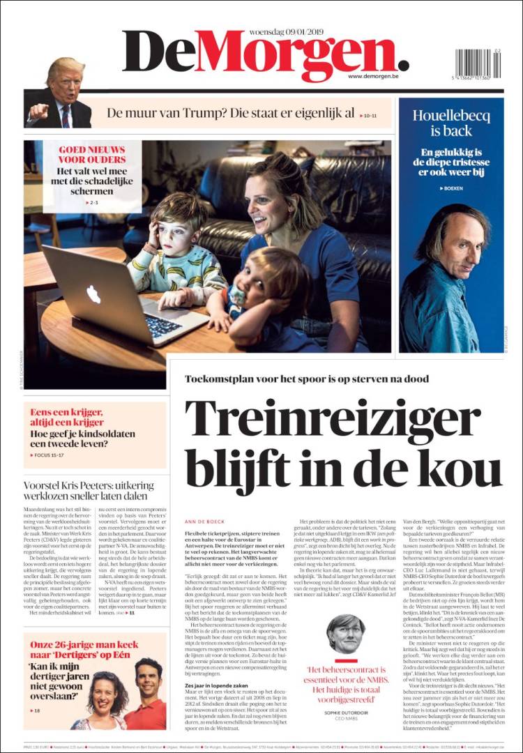 Portada de De Morgen (B&eacute;lgica)