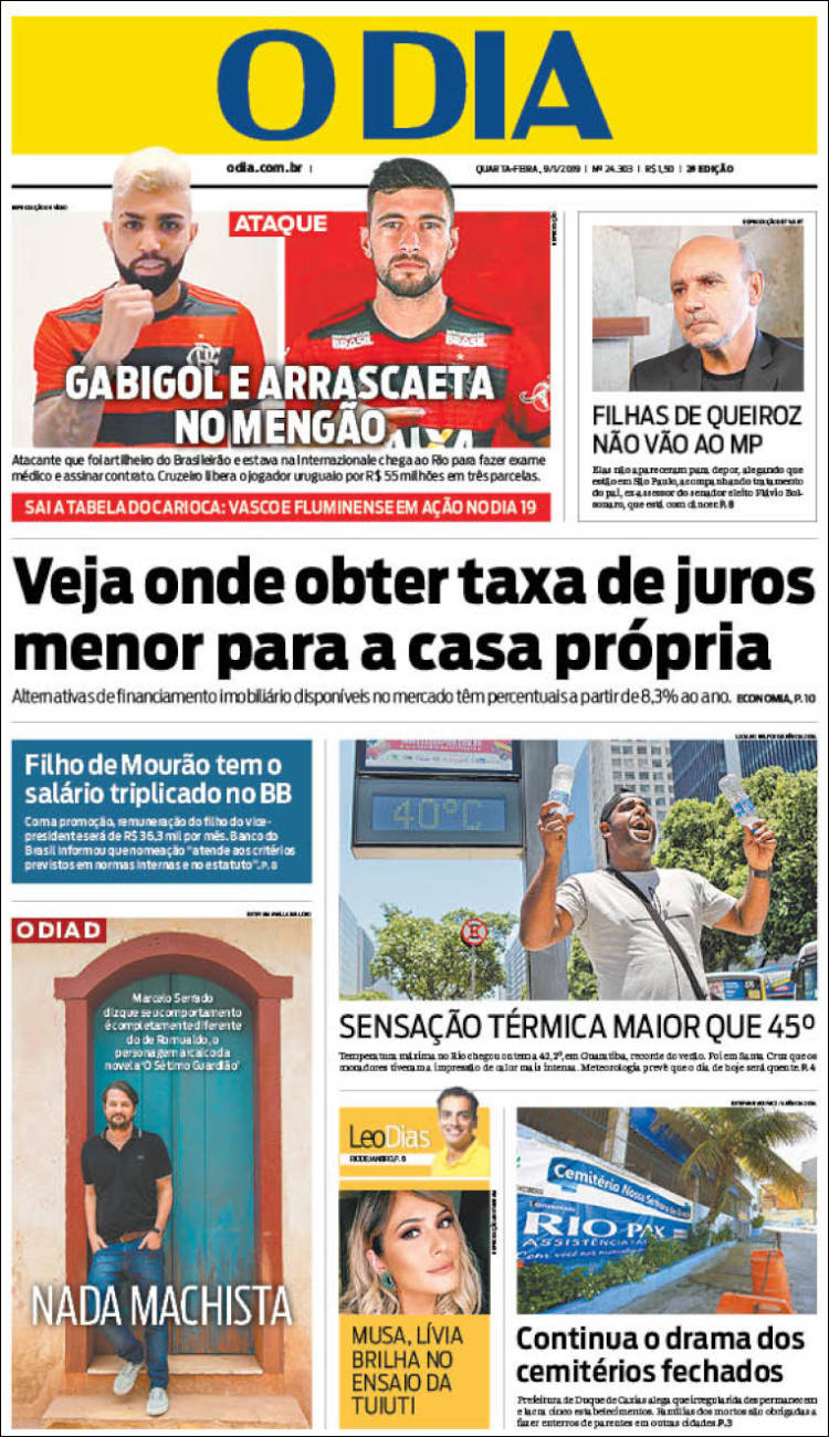 Portada de O Dia (Brasil)