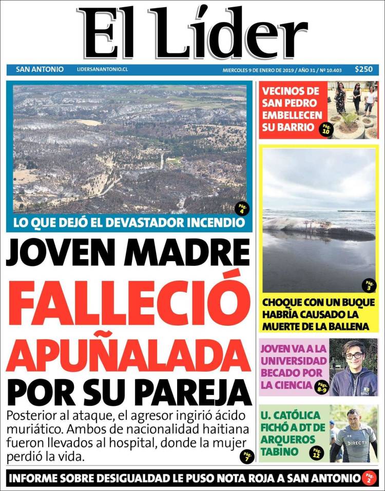 Portada de Lider de San Antonio (Chile)