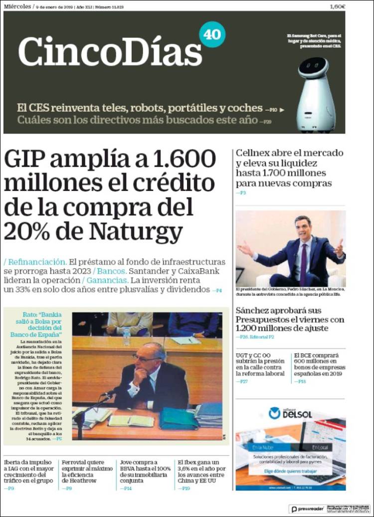 Portada de Cinco Días (Espa&ntilde;a)