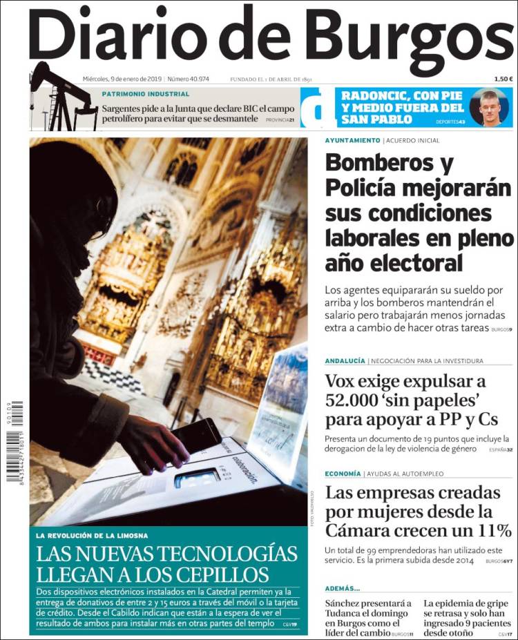 Portada de Diario de Burgos (Espa&ntilde;a)
