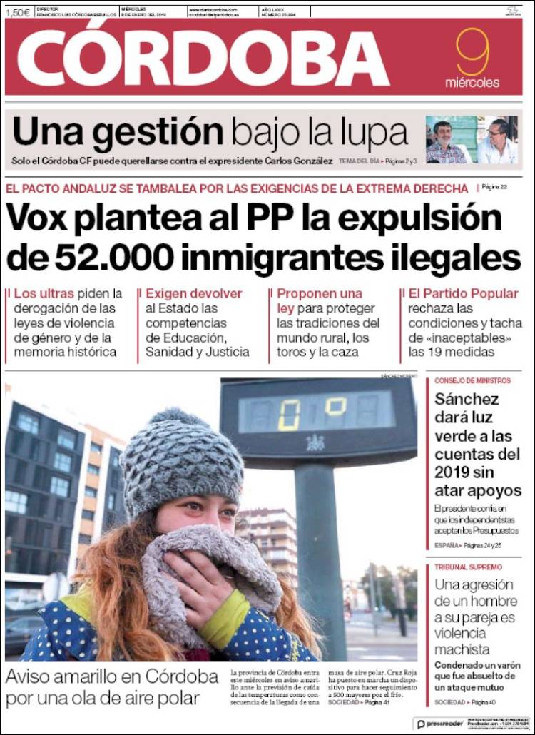 Portada de Diario de Córdoba (Espa&ntilde;a)