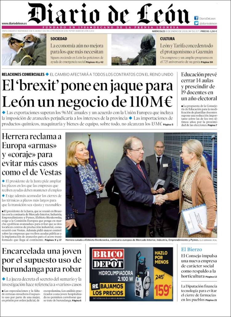 Portada de Diario de León (Espa&ntilde;a)
