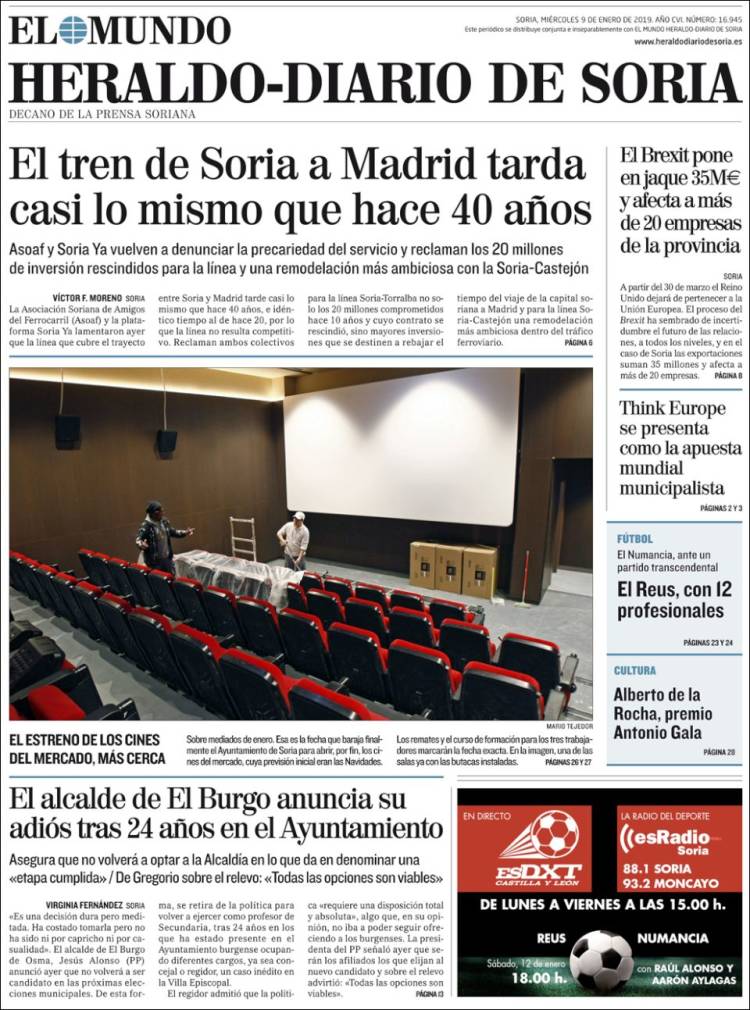 Portada de Diario de Soria (Espa&ntilde;a)