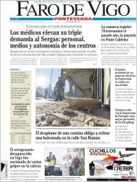 Portada de El Faro de Vigo - Pontevedra (Espa&ntilde;a)