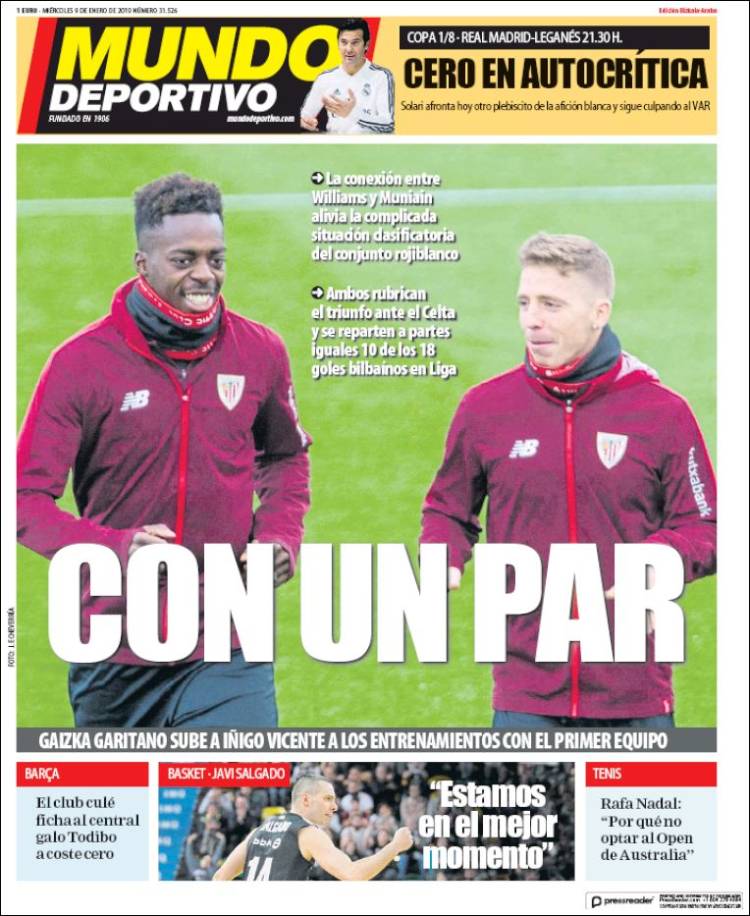 Portada de Mundo Deportivo Bizkaia (Espa&ntilde;a)