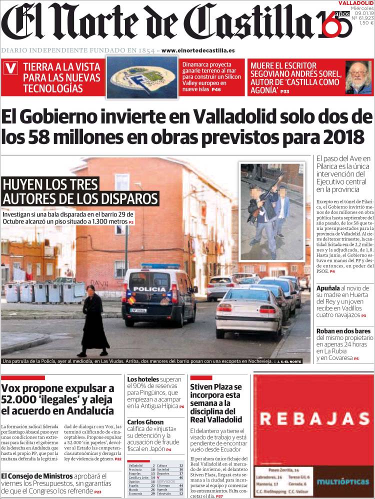 Portada de Norte de Castilla - Valladolid (Espa&ntilde;a)