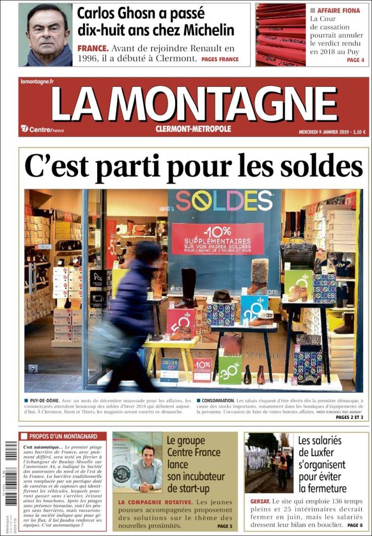 Portada de La Montagne (Francia)