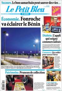 Portada de Le Petit Bleu (Francia)