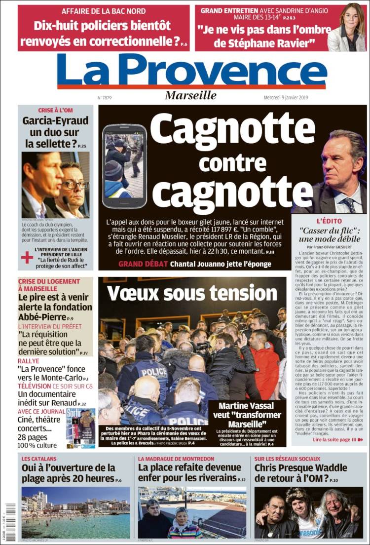 Portada de La Provence (Francia)