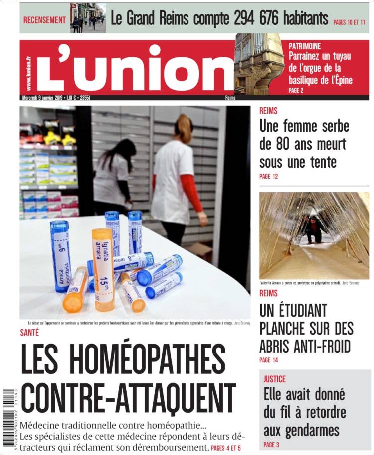 Portada de L'Union (Francia)