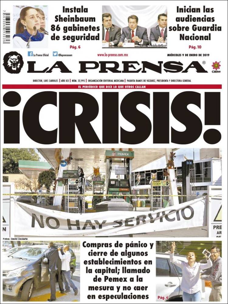 Portada de La Prensa (México)