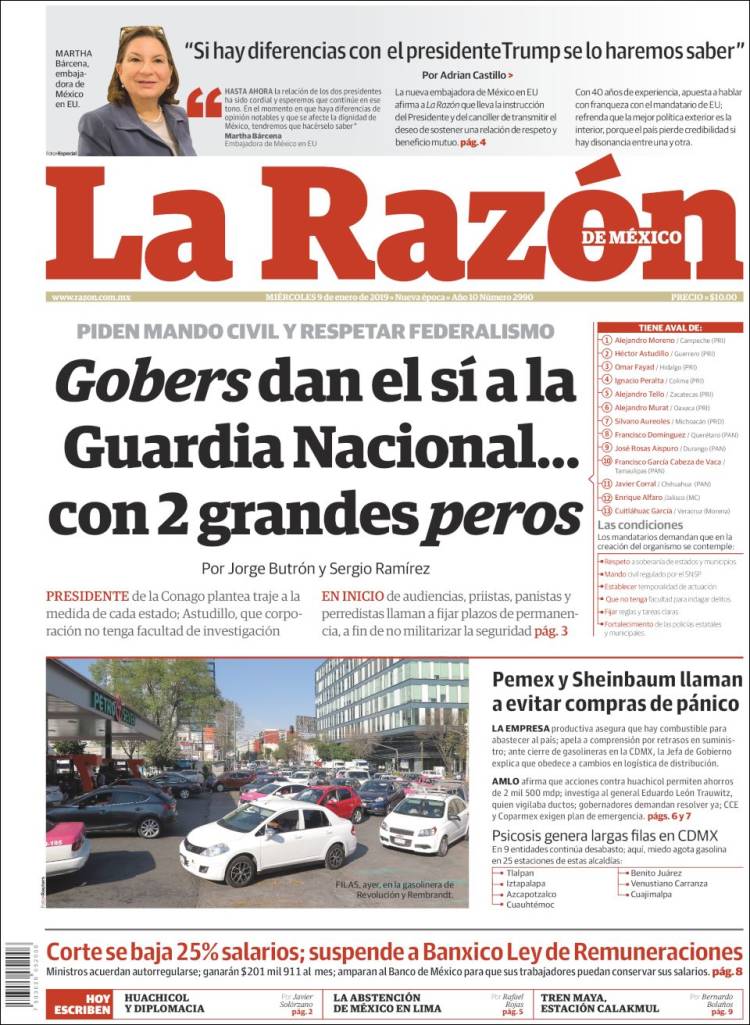 Portada de La Razón (México)