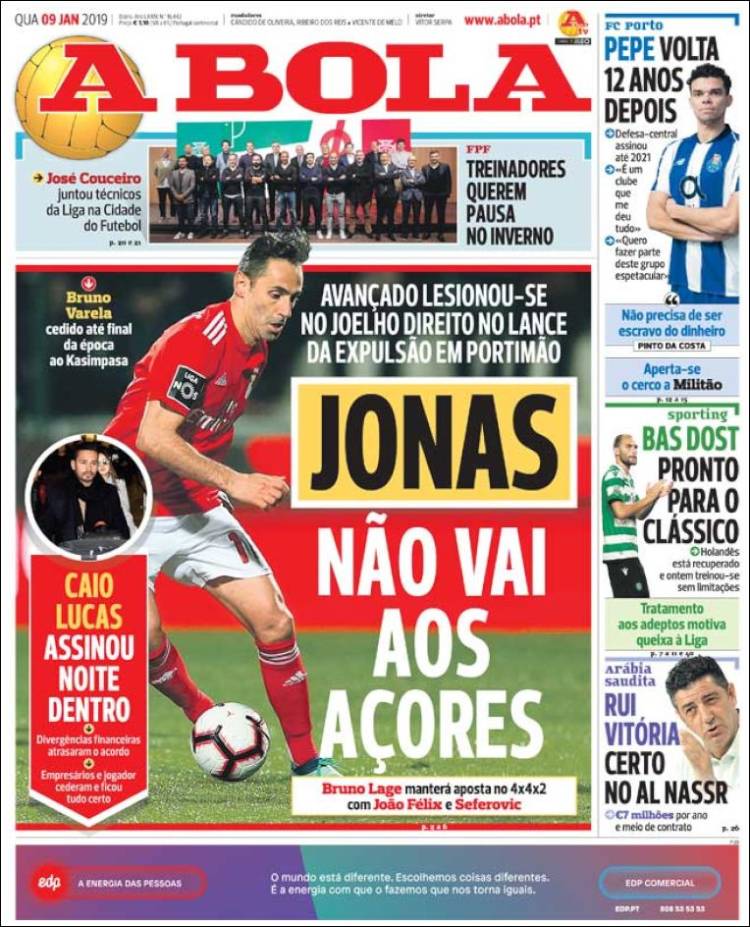 Portada de A Bola (Portugal)