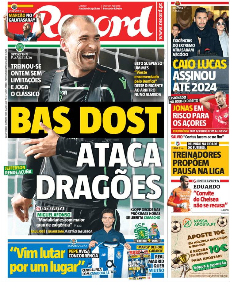 Portada de Record (Portugal)