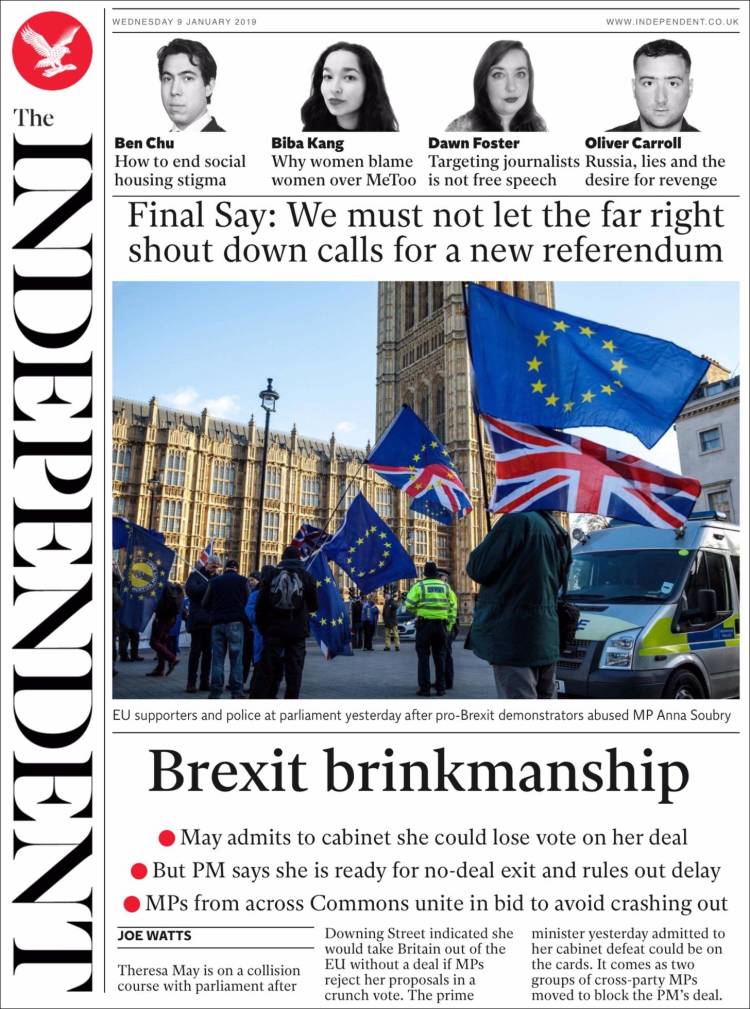 Portada de The Independent (United Kingdom)