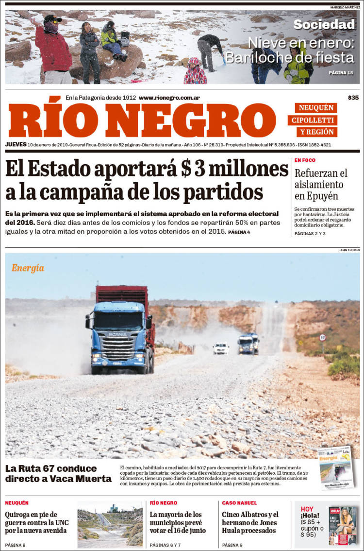 Portada de Rio Negro de Neuquen (Argentina)