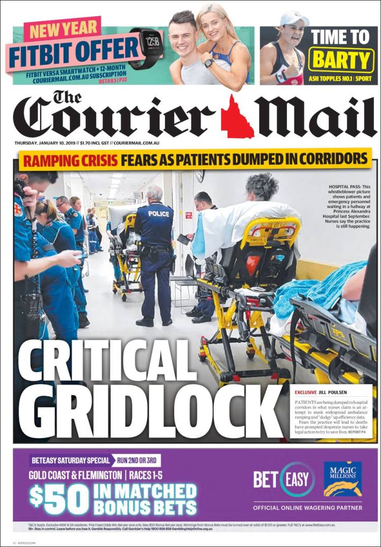 Portada de The Courier-Mail (Australia)
