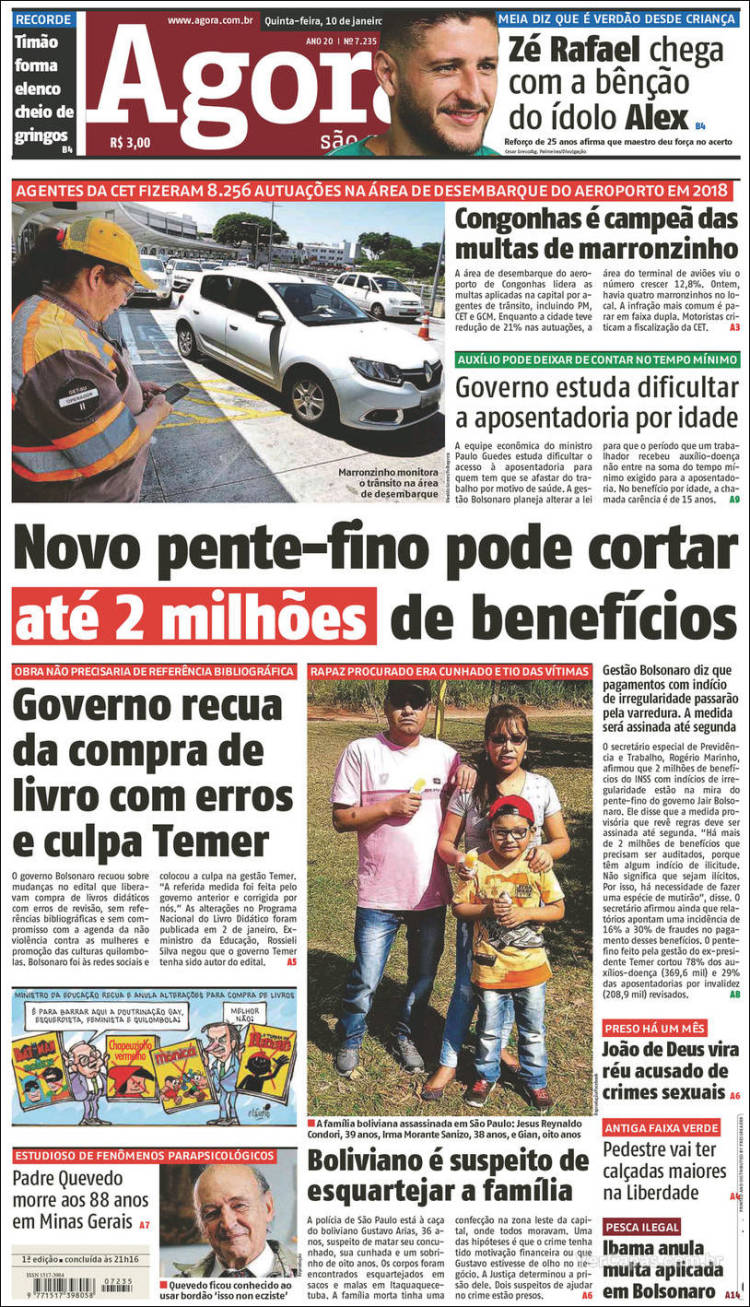 Portada de Agora São Paulo (Brasil)