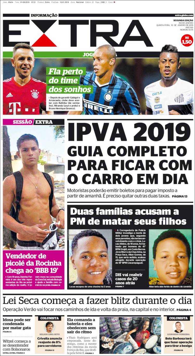 Portada de Extra (Brasil)