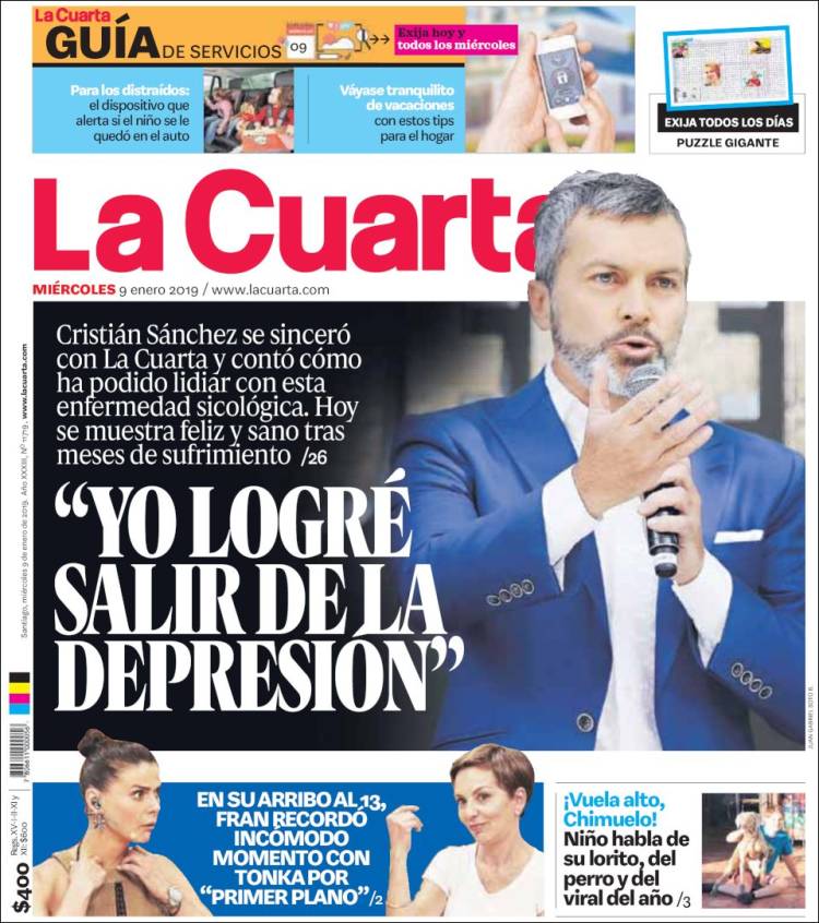 Portada de La Cuarta (Chile)