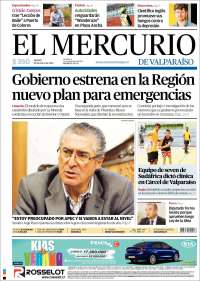 Portada de Mercurio de Valparaiso (Chile)