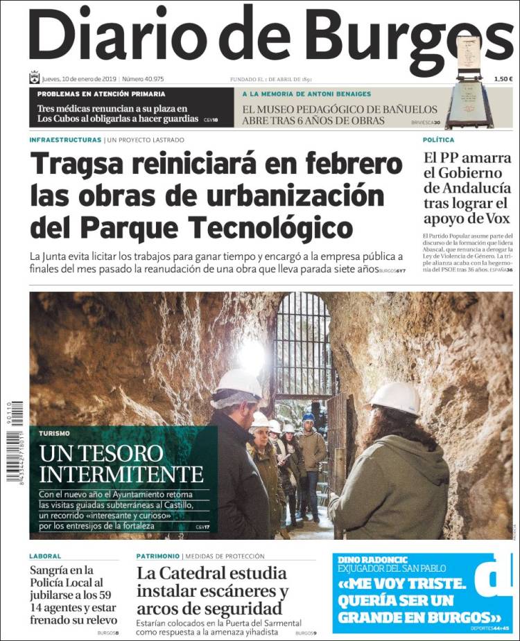 Portada de Diario de Burgos (España)