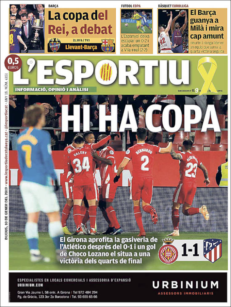 Portada de L'Esportiu : Girona (España)