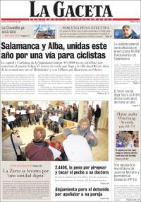 Portada de La Gaceta de Salamanca (España)