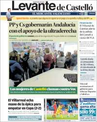 Portada de Levante de Castelló (España)