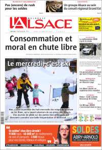 Portada de Journal L'Alsace (Francia)