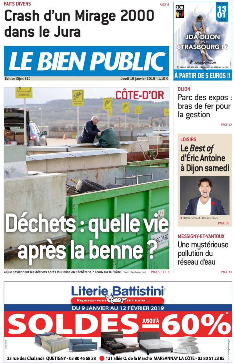 Portada de Le Bien Public (Francia)