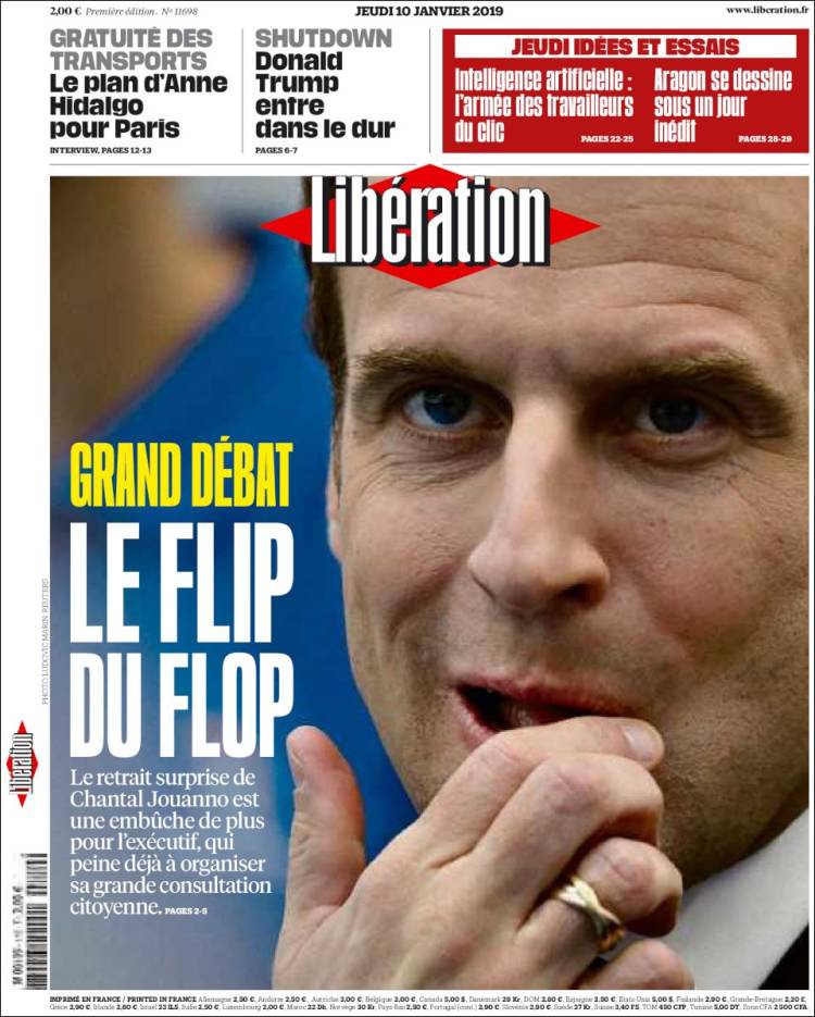 Portada de Libération (Francia)
