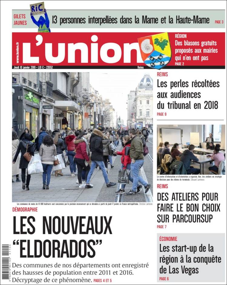 Portada de L'Union (Francia)