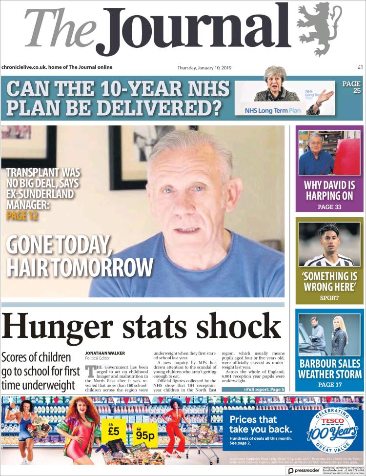 Portada de The Journal (Reino Unido)