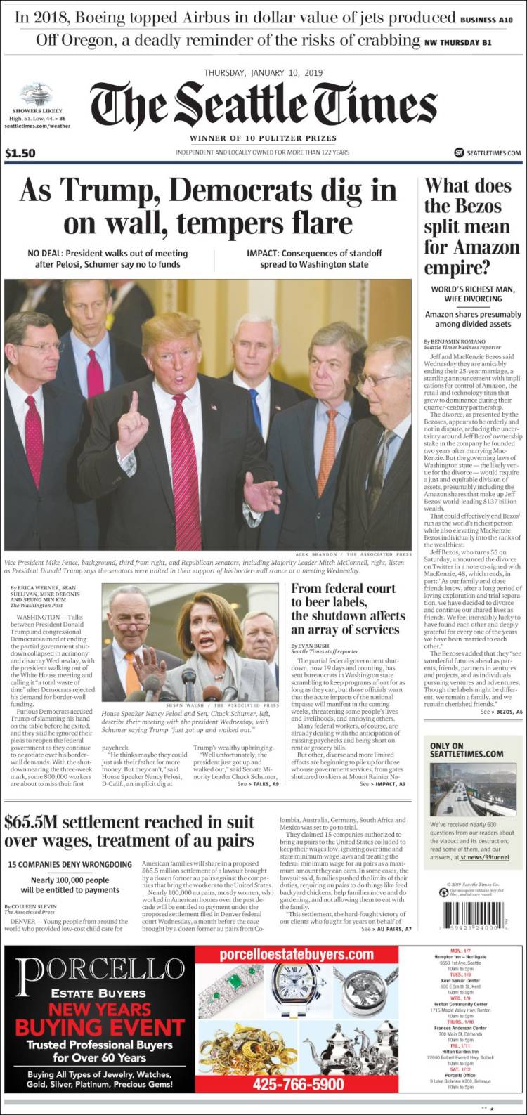 Portada de Seattle Times (USA)