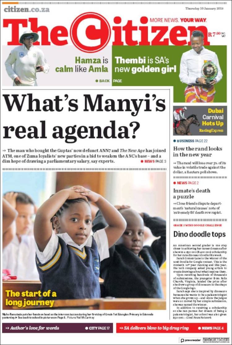 Portada de The Citizen (South Africa)