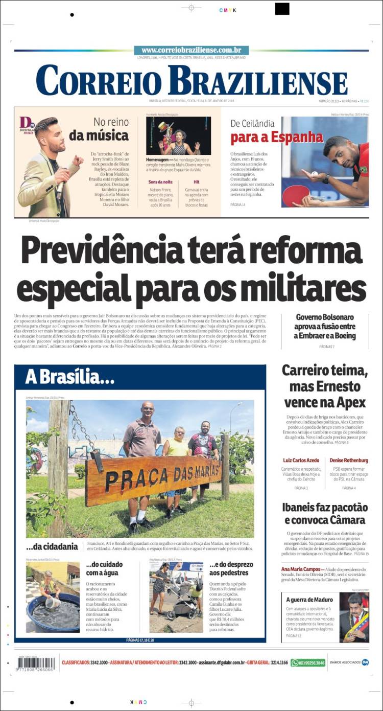 Portada de Correio Braziliense (Brasil)